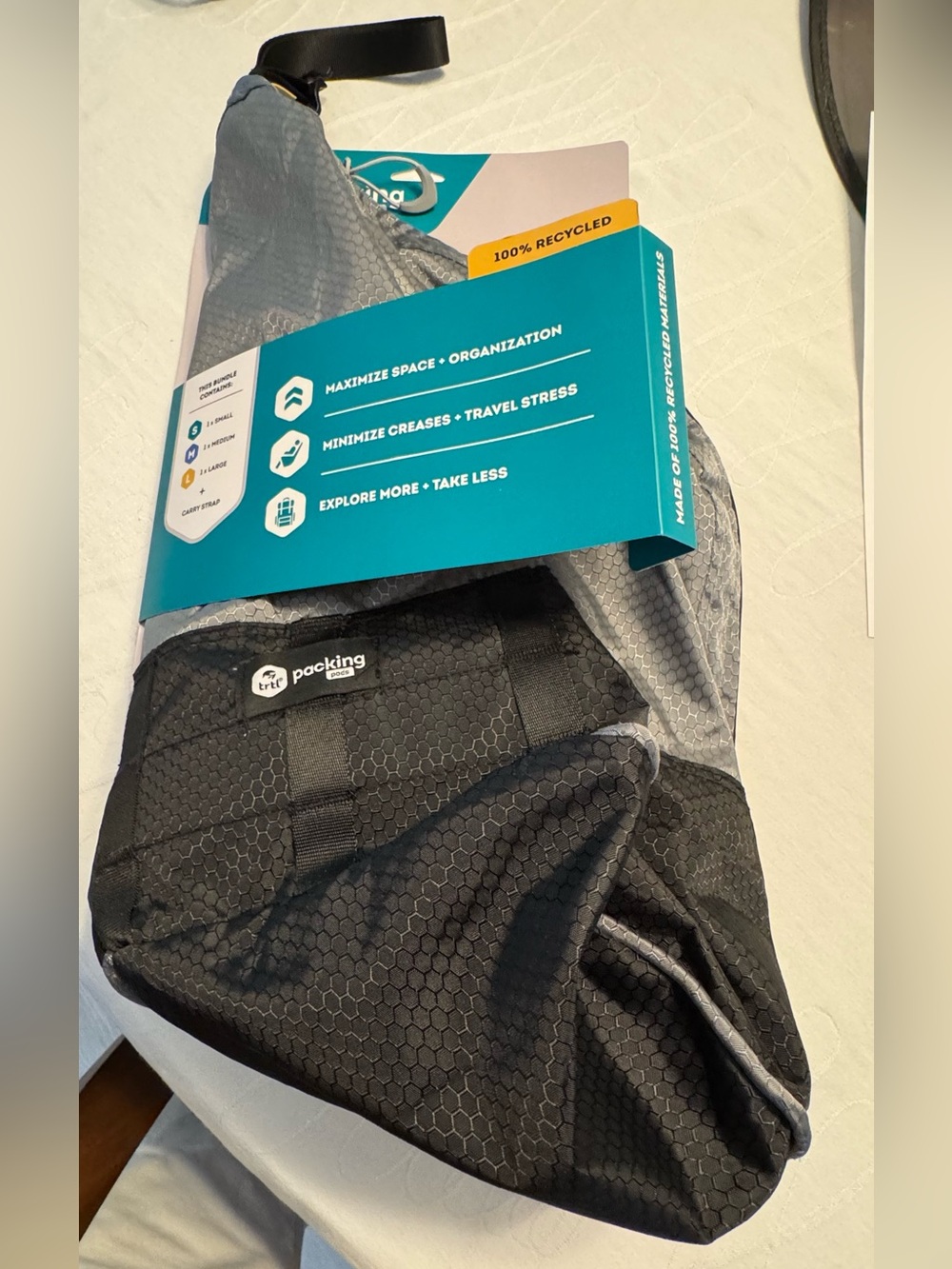 NWT Trtl Packing Pods - Black & Light Gray